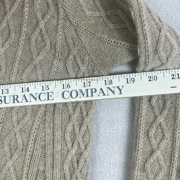 Peruvian Connection Cardigan Women's Size Small Tan Alpaca Sweater - Picture 5 of 8